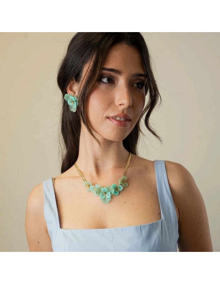 Pendientes Bloom Fiora verde Anartxy