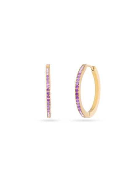 Pendientes Sparkle Zirelle Anartxy dorado morado