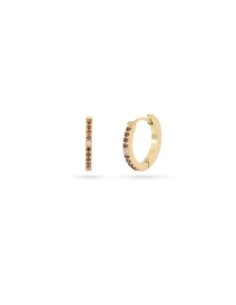 Pendientes Sparkle Lixia Anartxy dorado marrón