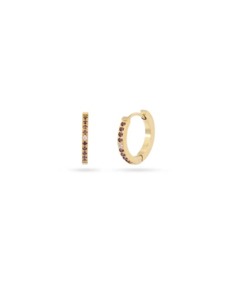 Pendientes Sparkle Lixia Anartxy dorado marrón