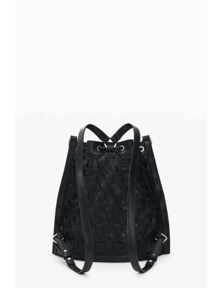 Mochila Desigual trenzada negra