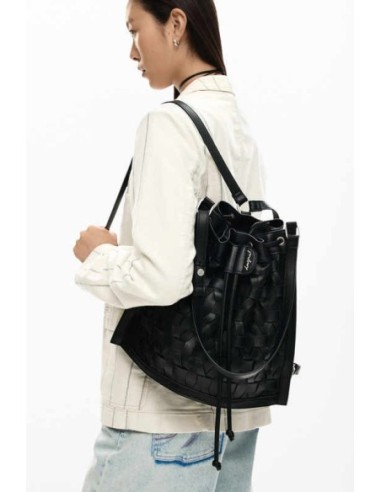 Mochila Desigual trenzada negra