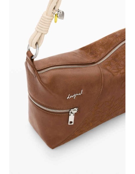 Bolso Desigual bordados camel