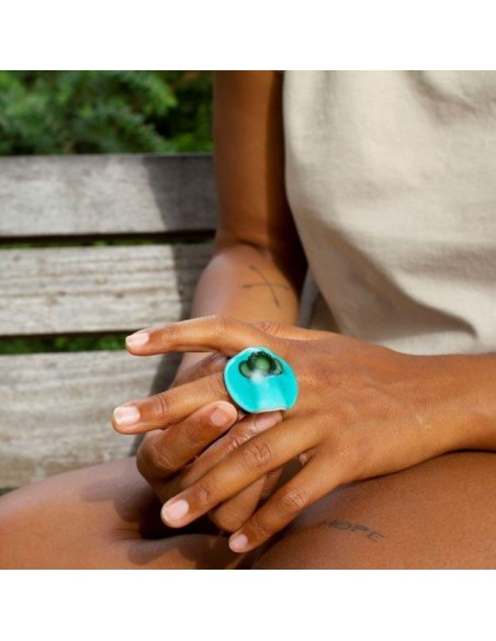 Anillo Closca SIO2 Aqua Marina