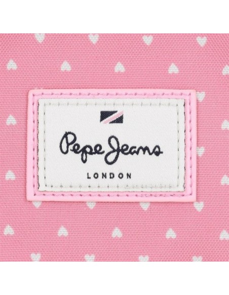 Mochila Escolar Pepe Jeans Noni Denim Dos Compartimentos