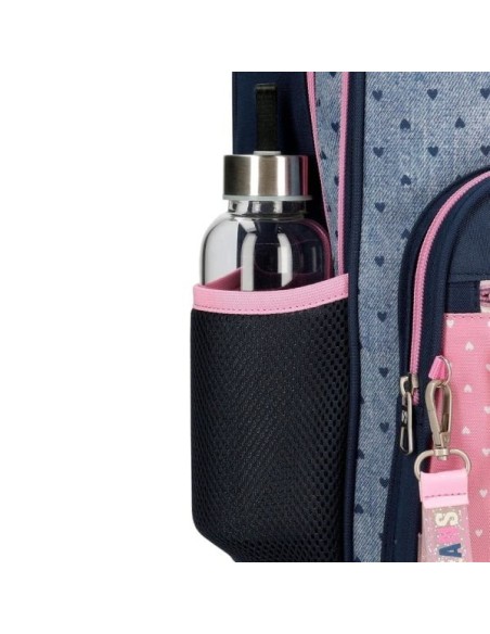Mochila Escolar Pepe Jeans Noni Denim Dos Compartimentos