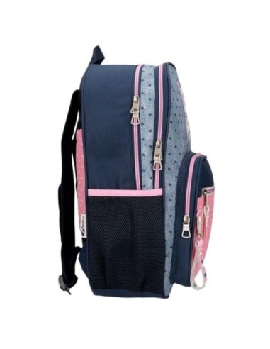 Mochila Escolar Pepe Jeans Noni Denim Dos Compartimentos