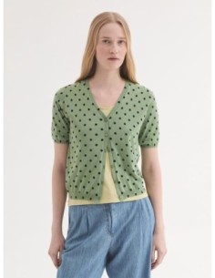 Chaqueta de manga corta con estampado de topos Nice Things 2