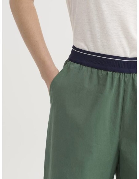 Pantalón de popelín sobretintado con goma Nice Things