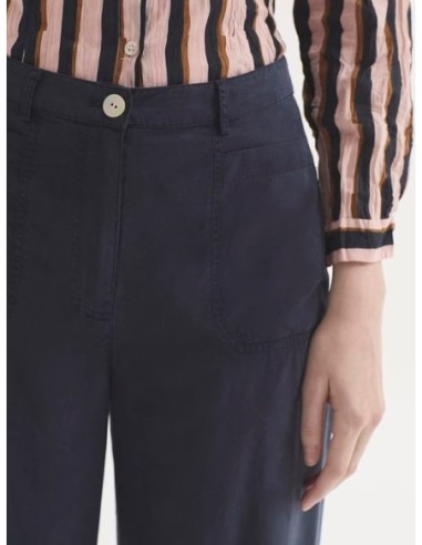 Pantalón de Tencel sobretintado con bolsillos Nice Things marino