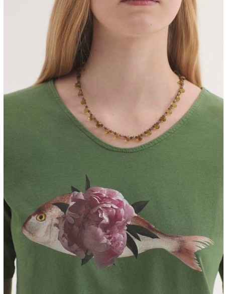 Camiseta de algodón Peonia Fish Nice Things