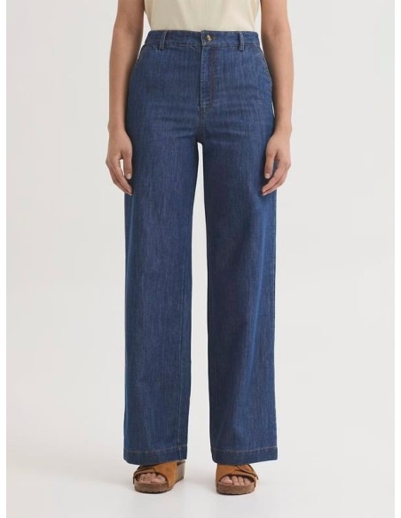 Pantalón denim con canesú y bolsillo Nice Things