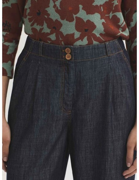 Pantalón con pinzas de denim y Tencel Nice Things