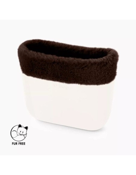Borde O bag Fibra Sintetica efecto Lapin Rex Marron Oscuro