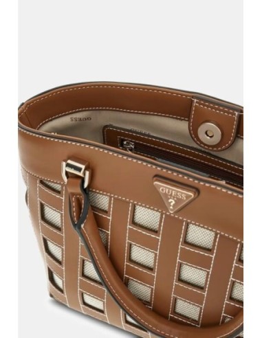 Bolso Frankie Satchel Marrón Guess