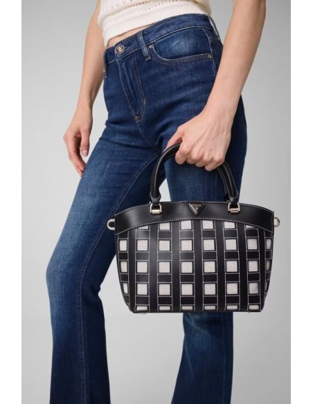 Bolso Frankie Satchel Negro Guess