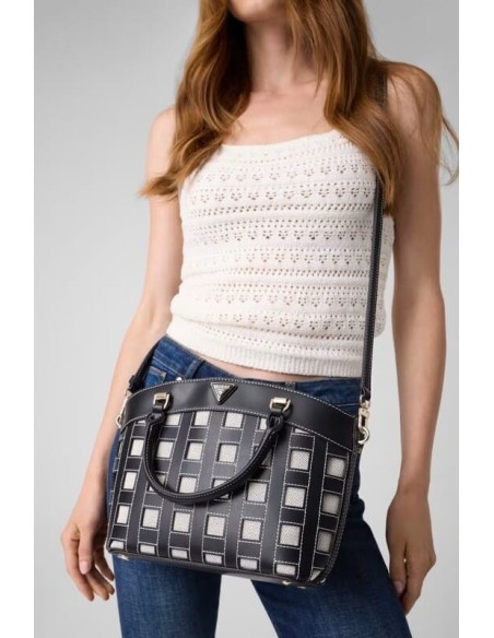 Bolso Frankie Satchel Negro Guess