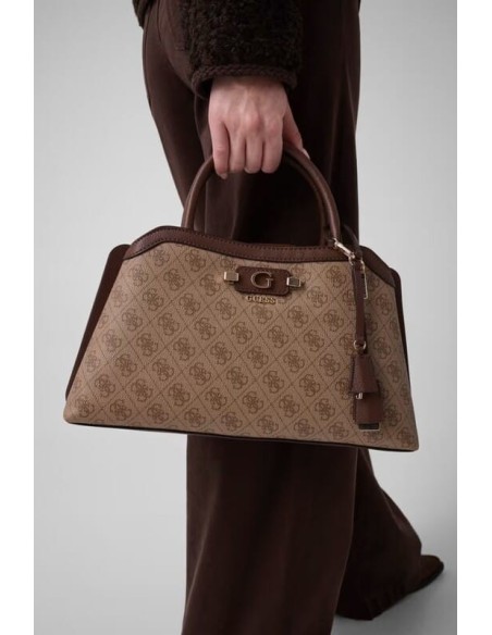 Bolso bandolera Lindsey Marrón multi Guess