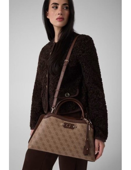 Bolso bandolera Lindsey Marrón multi Guess
