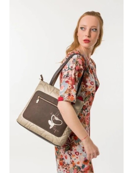 Bolso de hombro cuadrado Blossom Anekke