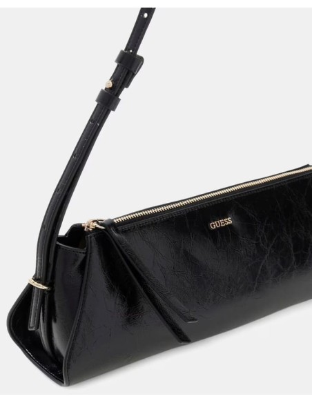 Bolso de hombro Xena negro cremallera Guess