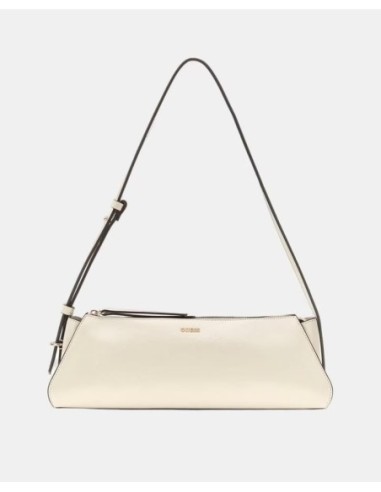 Bolso de hombro Xena blanco roto cremallera Guess
