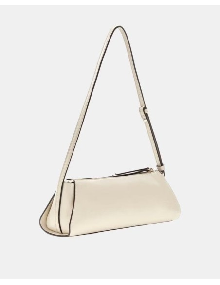 Bolso de hombro Xena blanco roto cremallera Guess