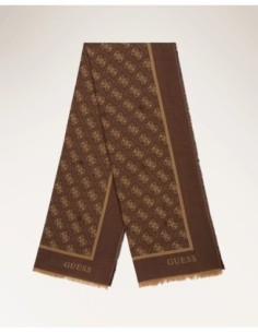 Bufanda Jaquard Logo Guess Marrón 2