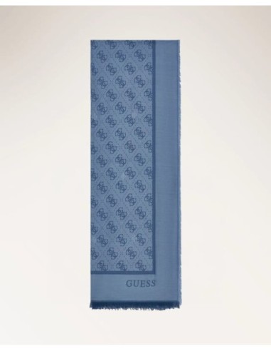 Bufanda Jaquard Logo Guess Azul