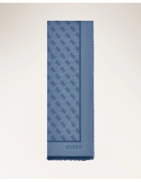 Bufanda Jaquard Logo Guess Azul