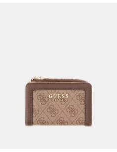 Cartera tarjetero Lindsey Guess Marrón Logo