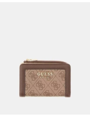 Cartera tarjetero Lindsey Guess Marrón Logo