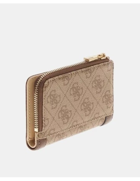 Cartera tarjetero Lindsey Guess Marrón Logo