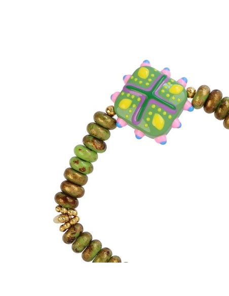Pulsera elástica Trencadis mosaic Verde Lima Anartxy