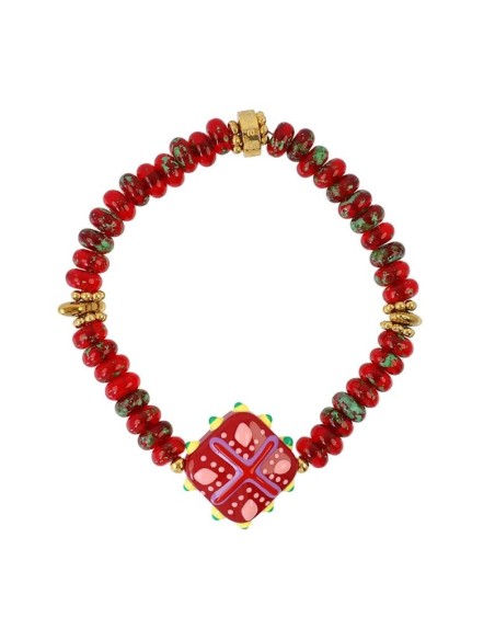 Pulsera elástica Trencadis mosaic Rojo Anartxy