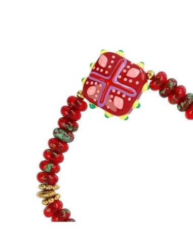 Pulsera elástica Trencadis mosaic Rojo Anartxy
