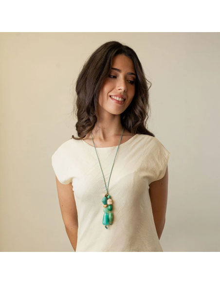 Collar Marbles Noyra Turquesa Anartxy