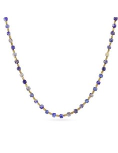 Collar extensible Spirit con piedras facetadas azul Anarty