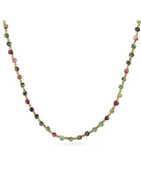 Collar extensible Spirit con piedras facetadas Verde Anartxy