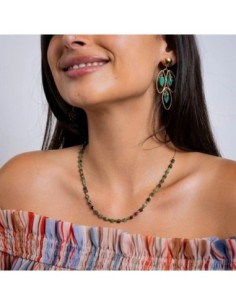 Collar extensible Spirit con piedras facetadas Verde Anartxy 2