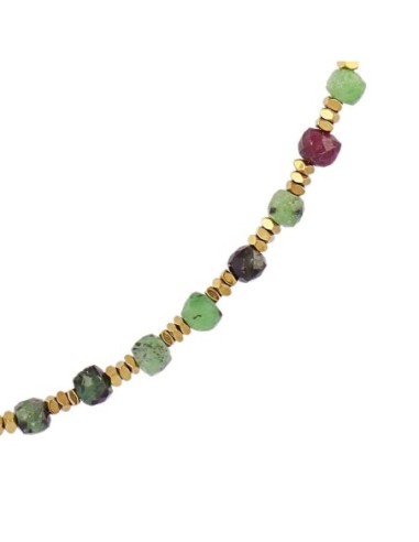 Collar extensible Spirit con piedras facetadas Verde Anartxy