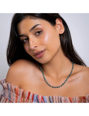 Collar extensible Spirit con piedras facetadas Turquesa Anartxy