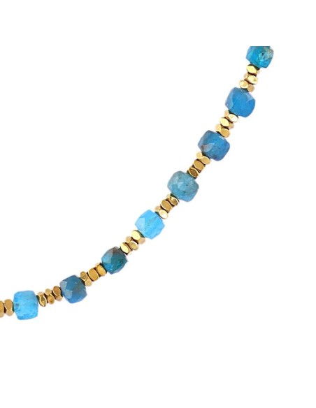 Collar extensible Spirit con piedras facetadas Turquesa Anartxy