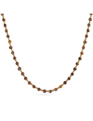Collar extensible Spirit con piedras facetadas Cafe Anartxy