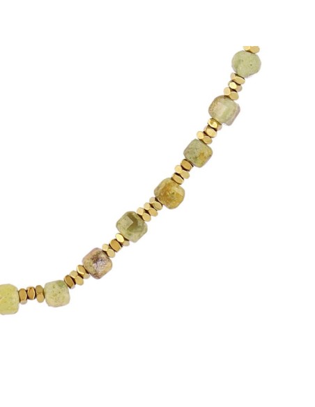 Collar extensible Spirit con piedras facetadas Verde Claro Anartxy