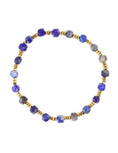 Pulsera elástica Spirit piedras facetadas Azul Anartxy