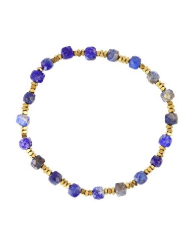 Pulsera elástica Spirit piedras facetadas Azul Anartxy