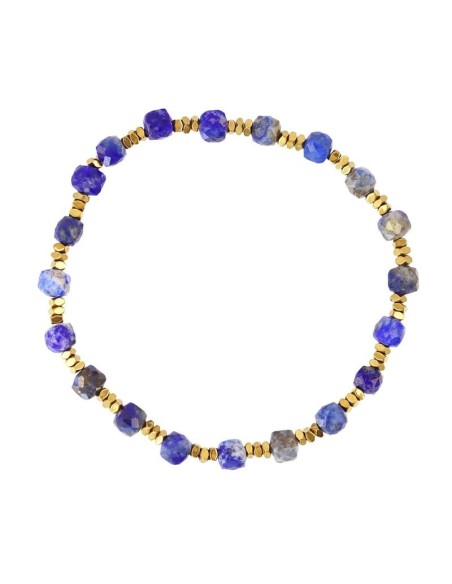 Pulsera elástica Spirit piedras facetadas Azul Anartxy