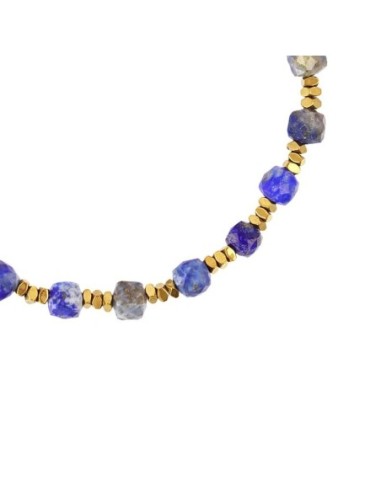 Pulsera elástica Spirit piedras facetadas Azul Anartxy