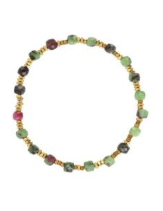 Pulsera elástica Spirit piedras facetadas Verde Anartxy
